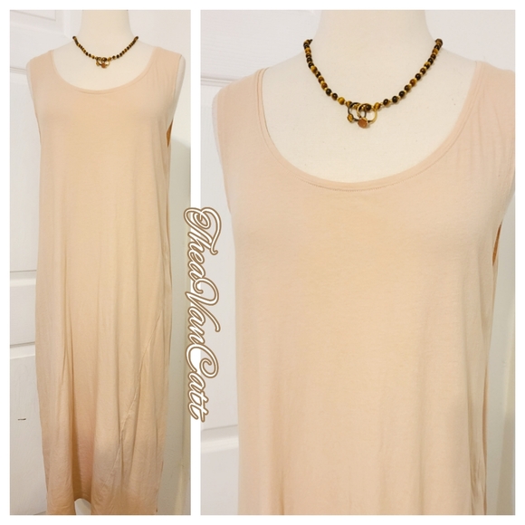 Kowtow neutral building block basic tank style Maxi dress minimal contemporary - Picture 1 of 5